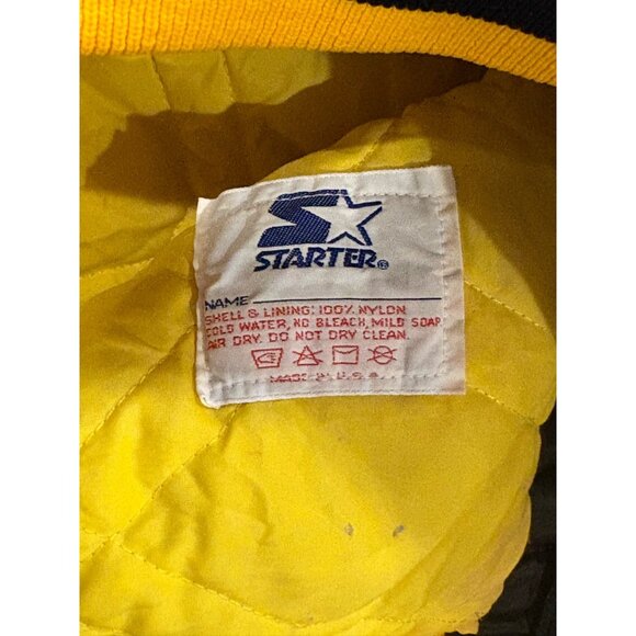 Vintage 1980's Starter Boston Bruins NHL Hockey Satin Jacket Black Men's Medium - Picture 7 of 7